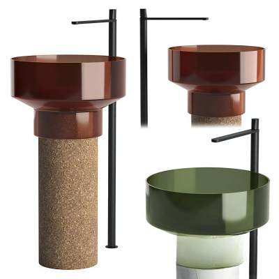 彩色玻璃立式洗手台